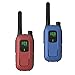 Radioddity Walkie Talkie PR-T3 Ricaricabile per Bambini da 3-12 Anni 16 Canali Ricetrasmittente PMR446 Senza Licenza per la Famiglia, icarica Micro-USB (Rosso & Blu)