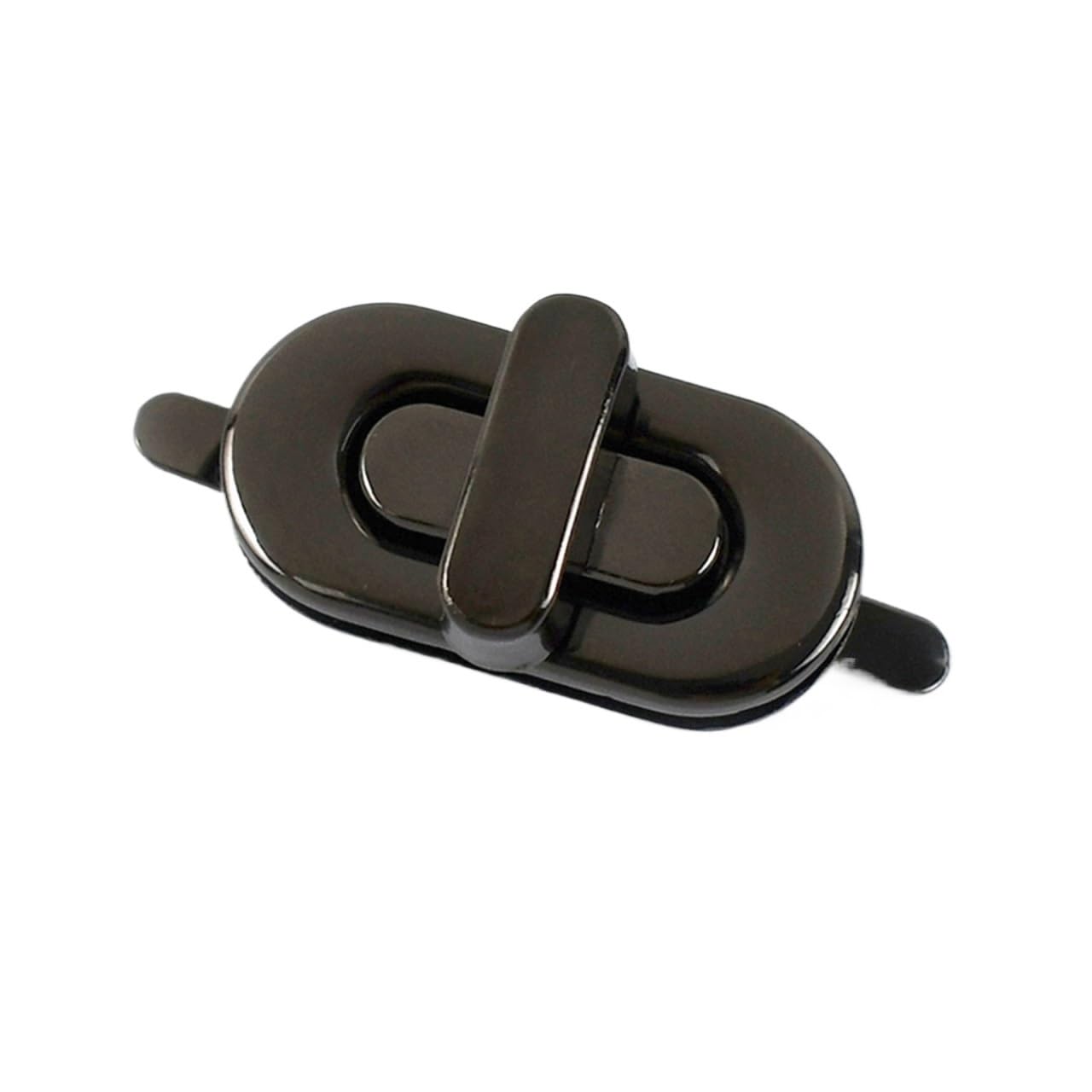 PVUVTNAHW 3-10Pcs 34x16mm Bag Twist Turn Lock Clasp Egg-shaped Mortise Clasps Handbag Closure Locks Buckle(GunBlack,10Pcs)