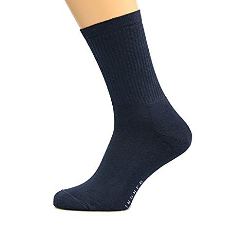 Max Lindner Sportsocken – Atmungsaktive Baumwollsocken mit Voll-Plüsch-Sohle, Arbeitssocken & Sportsocken für Damen & Herren, Crew Lang (Gr. 36-50) – Made in Germany