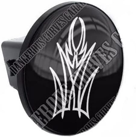 Class 3 Tow Hitch Receiver Cover Insert Plug for Truck & SUV for White Pinstripe Model-PYT-8888-3702