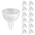 Yochoice 12-Pack MR16 LED Dimmable Light Bulb 70 Watt Halogen Equivalent, 2700K Warm White 7W GU5.3 12V Low Voltage Spotlight Bulb, Track Light Bulb for Outdoor Flood Landscape Lighting