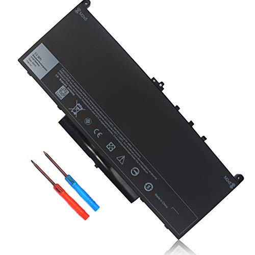 TECHEER J60J5 Laptop Battery Compatible with Dell Latitude E7270 E7470 Series Notebook R1V85 451-BBSX 451-BBSY 451-BBSU MC34Y 0MC34Y 242WD PDNM2 1W2Y2 GG4FM 0GG4FM WYWJ2 [ 7.6V 55WH ]