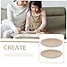 Totority 2 Pcs Wooden Kitchen Plate Model Smooth Edges Safe Pretend Cooking Plaything for Interaction Educational Play