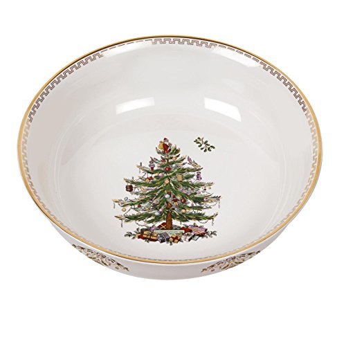 Christmas Tree Gold Serving Bowl