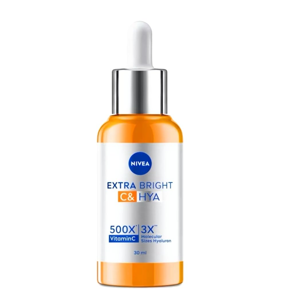 NIVEA Extra C HYA Anti-Spot Serum and Night Sleeping Gel, 30ml, with Orange Essence, Hyaluronic Acid