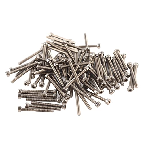 KooingTech M3 Schrauben, Zylinderkopfschrauben, 100 Stück 304 Edelstahl Sechskant Sockel Kappen Kopf Schrauben Befestigung für Maschinen
