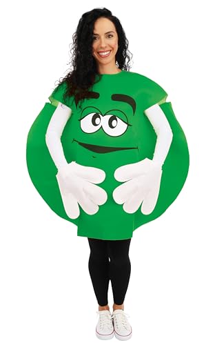 P'TIT CLOWN - 76704 - Costume Bonbon Adulte - Unisexe - Parfait pour Déguisement Carnaval, Halloween, Cosplay, Anniversaires, Fêtes à Thème, Soirées Déguisées - Polyester - Taille Unique - Vert