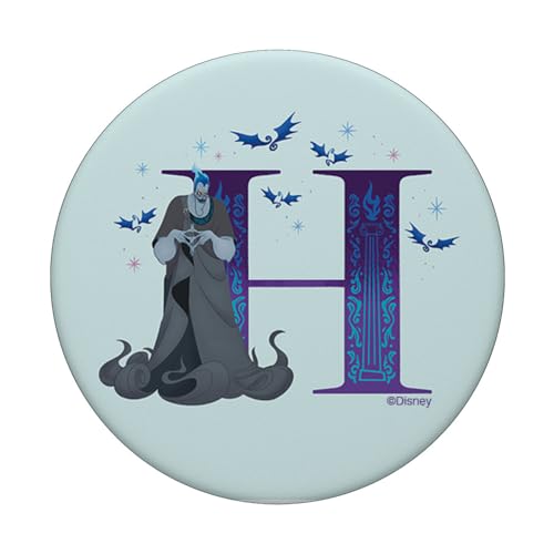 Disney Villains Alphabet Monogram Letter H for Hades PopSockets Swappable PopGrip, Black - Image 3