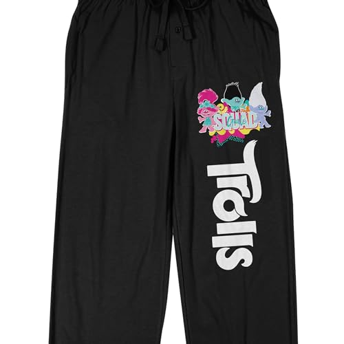 Bioworld Trolls Squad Goals Men's Black Sleep Pajama Pants2
