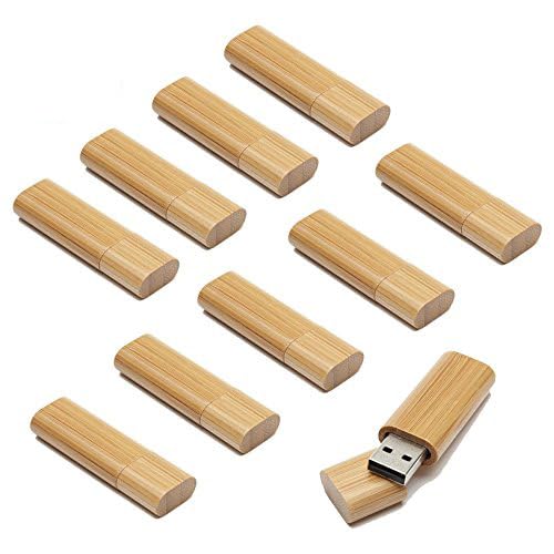 Clé USB bois et bambou A plus+ lot de 10 clés robustes contre la perte de données