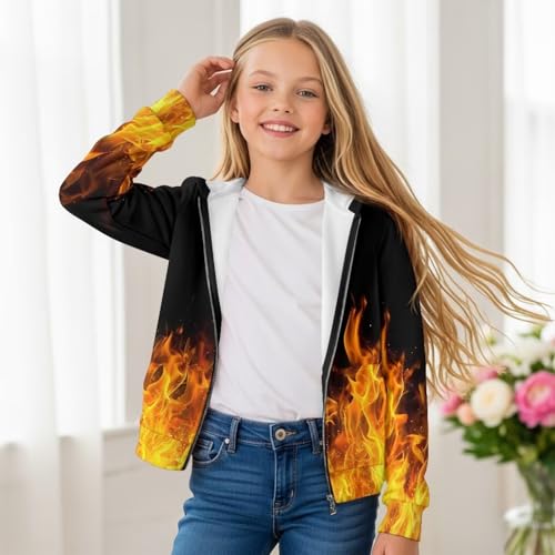 Fashion Hoodies for Kids Cool Zip Up Hoodie for Boys Girls 6-12 Years Old Long Sleeve Hooded Sweatshirt with Pocket4