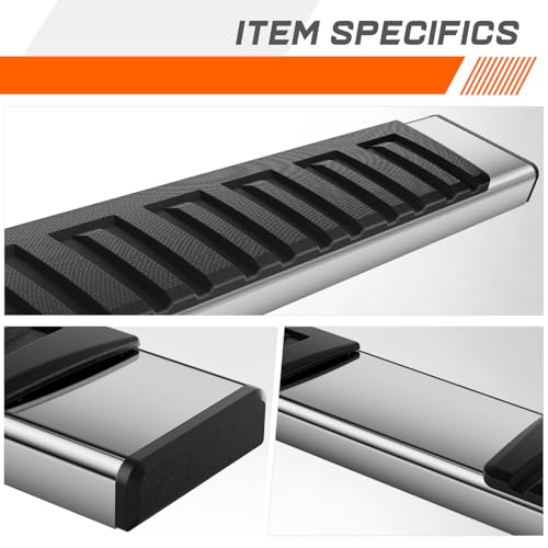 Estribos laterales 6.75" acero inoxidable para Dodge Ram miniatura 6