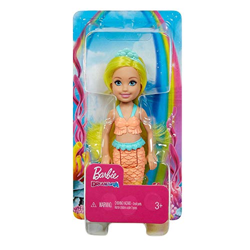 Muñeca Barbie Dreamtopia Chelsea Sirena 16.5 cm cabello amarillo miniatura 2