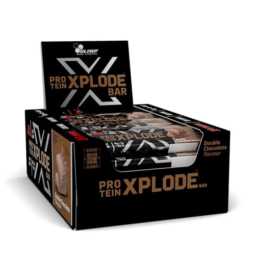 Olimp Sport Nutrition - Barrita Proteica Xplode (25x40g) - Barritas de proteínas - 15 g de proteínas - Chocolate doble