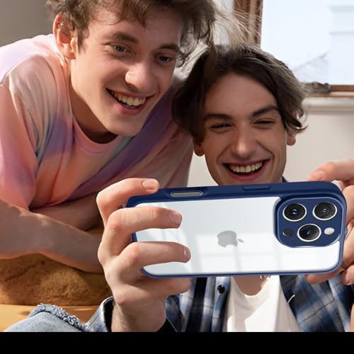 Image of KARWANBack Cover |Shockproof Bumper Case | Full Camera Protection | Raised Edges | Super Soft Side TPU | Bumper Case for iPhone 16 Pro - Blue