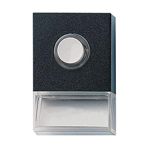 Friedland D723 'Pushlight' Illuminated Bell Push with Nameholder - Black Cover