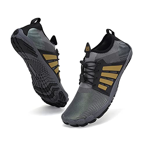 Image of Water Shoes for Men Barefoot Quick-Dry Aqua Sock Outdoor Athletic Sport Shoes for Kayaking, Boating, Hiking, Surfing, Walking