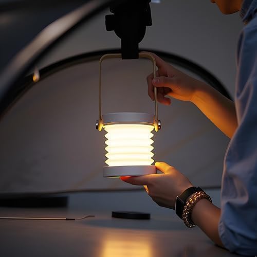 Miniatura 3 de Linterna retro recargable por USB, luz de campamento al aire libre, atenuación de tres niveles, luz de ambiente de emergencia portátil, adecuada