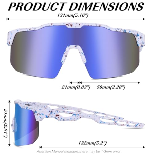 KesaPlan Kids Baseball Sunglasses, Youth Sports Sunglasses for Boys Girls 3-12 Sun Glasses for Cycling Running4