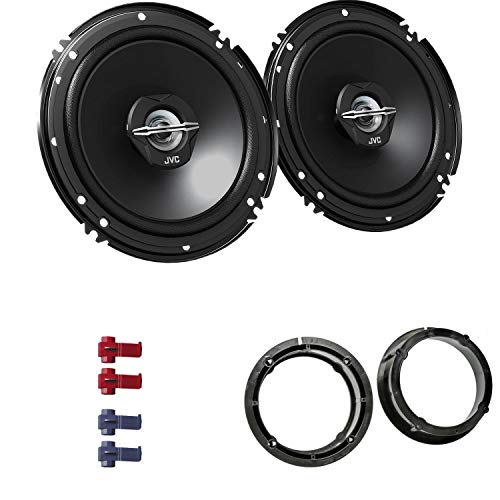 JVC CS-J620X Auto Lautsprecher 16,5 cm mit Einbauset passend für VW Volkswagen Golf IV 1997-2003 Türen vorne/hinten 600 W 165mm 2 Wege Koax