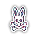 Stickers for Everyone Sticker Psycho Bunny Funny Rabbit Decal for Car Truck Bumper Laptop Vinyl Window Wall US.