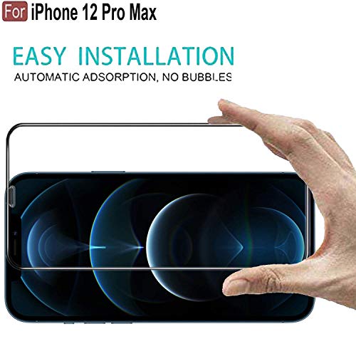 Image of Premium Tempered Glass Screen Guard Compatible With iPhone 12 Pro Max (6.1 Inch) | 9H Hardness | Edge to Edge Protection | Anti Scratch | Bubble Free Installation | HD Clear