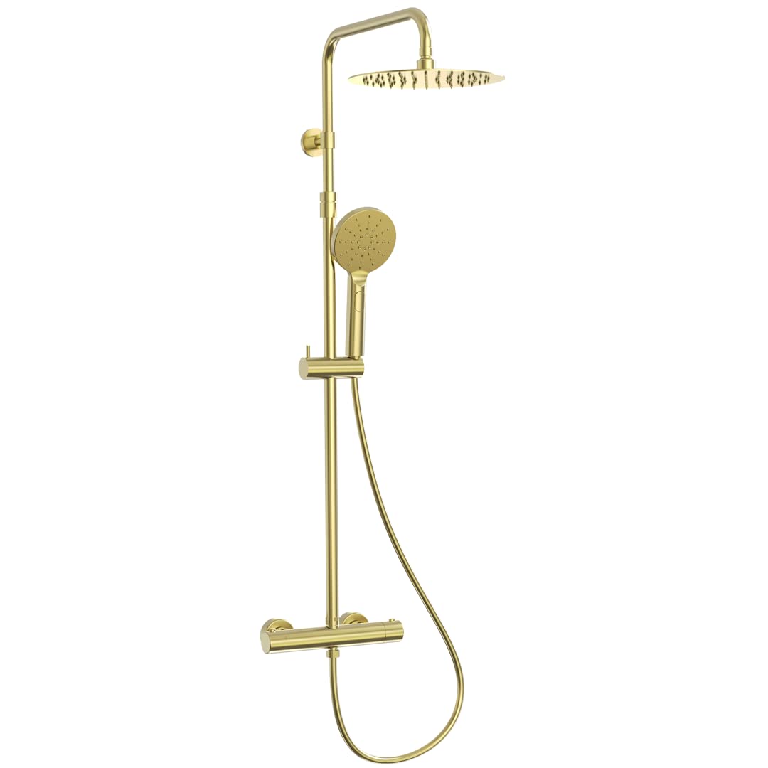Essebagno Luisa colonne de douche thermostatique or brossé