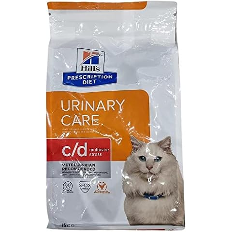 HILL'S PRESCRIPTION DIET Feline C/D Stress Harnpflege Trockenfutter Katzenfutter Huhngeschmack 1,5kg Cover