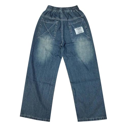 Boys Casual Elastic Waist Pants Durable Denim Trousers for Everyday Wear Stylish Loose Fit Bottoms for Outdoor2