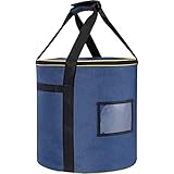 ZELARMAN Fuel Pellet Storage Bag, 20 LBs Wood Pellet Container，Waterproof Smoker Charcoal Storage Dispenser， Bucket for Campping, Grill, Outdoor