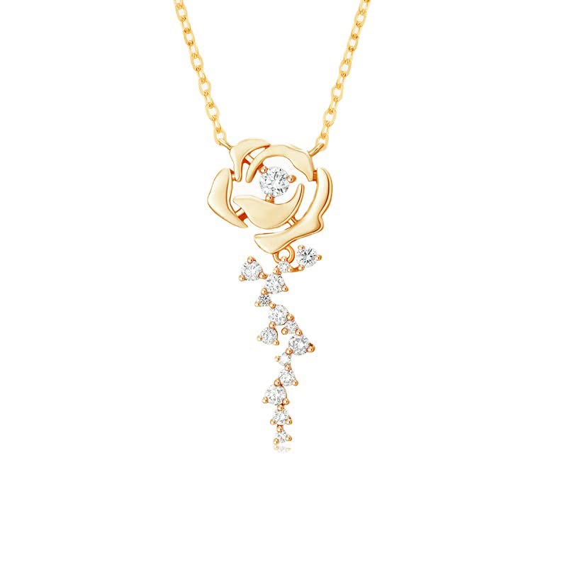 Collier Moissanite D en argent 925 hypoallergénique or rose pour éviter les allergies