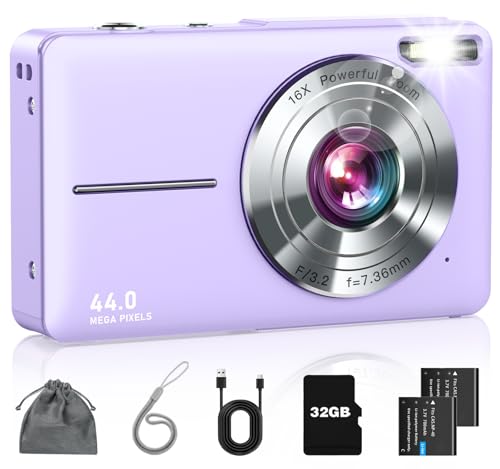 Image of Digital Camera FHD 1080P Kid Camera Point and Shoot Camera, Violet Purple