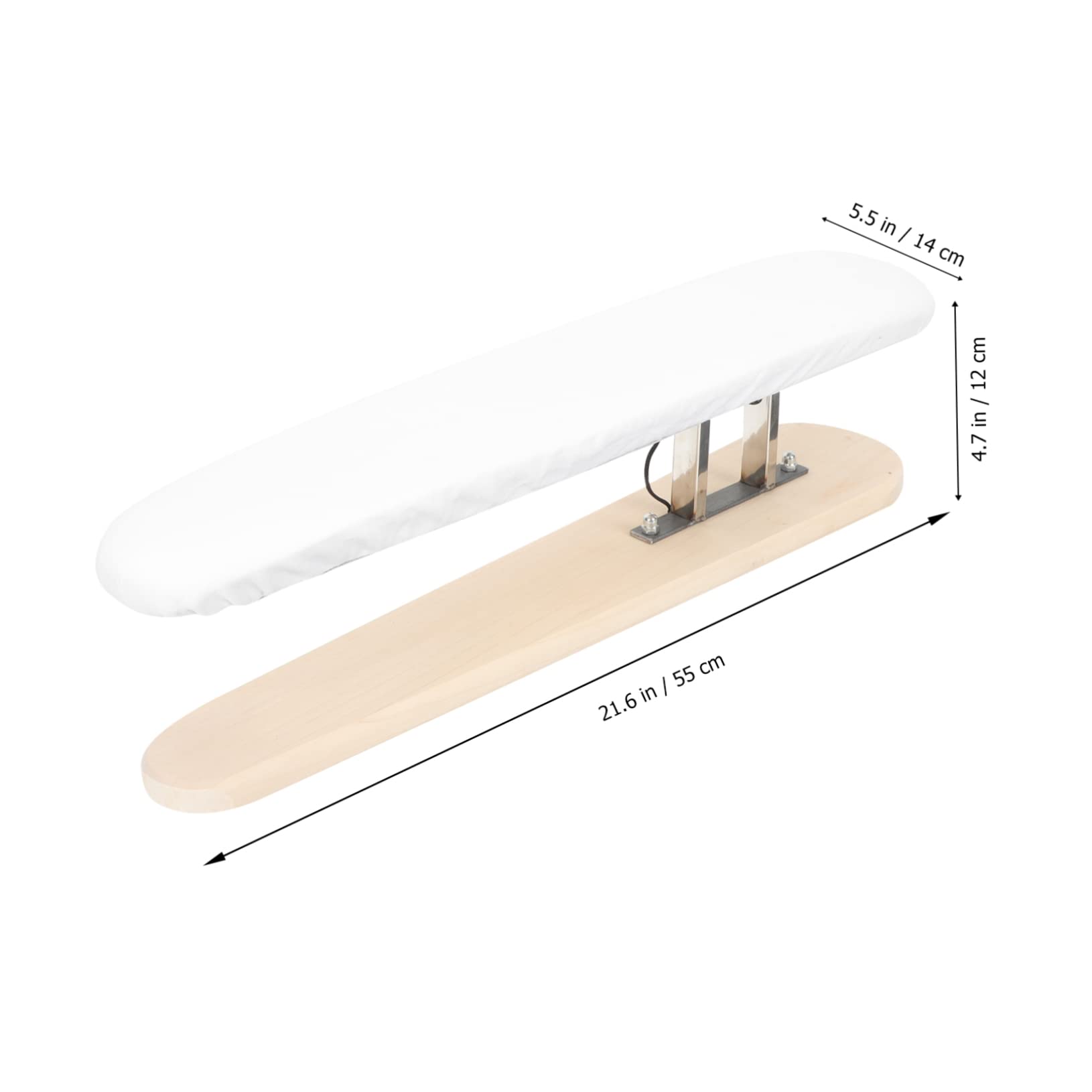 PRETYZOOM Tabla De Planchar Portátil Pequeña De Madera Funda White, Práctica y Ligera, para Uso Doméstico y Viaje, Accesorio De Planchado Multiusos para Dormitorio y Lavandería