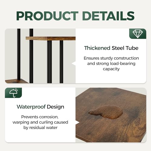 Image of Bamworld Large Plant Stand Indoor Tall Metal Plant Shelf