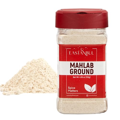Eastanbul Mahlab, 4.59oz, Mahleb Spice Ground for Pastries & Baking, AKA Mahlepi, Mahlab Spice, Greek, Turkish & Middle Eastern Recipes, Exotic Mahleb with No Additives, Vegan