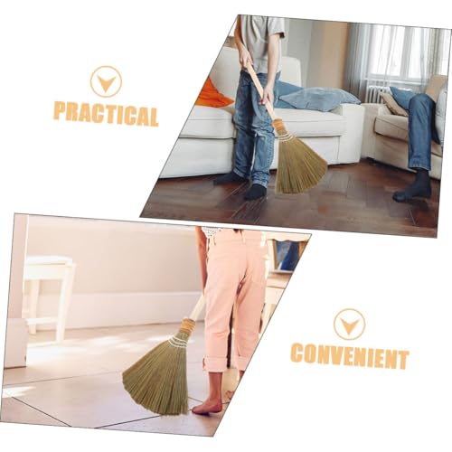 MAGICLULU Natürlicher Maisbesen mit Langem Holzstiel Abnehmbar für Terrasse und Garten Effizienter Allzweck Besen zur Einfachen Reinigung Lobby Handgefertigt – Bild 8