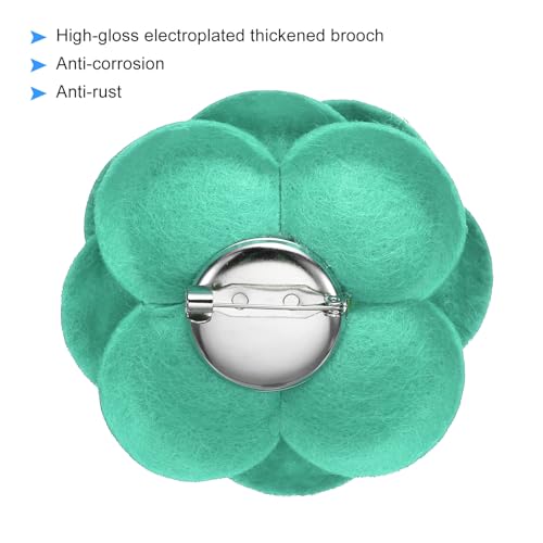 Image of PATIKIL Camellia Fabric Pin, 2 Pcs Flower Brooch Artificial Flowers Brooches for Women Girls Cloth Wedding Party Decor Accessories Jewelry Gift, White