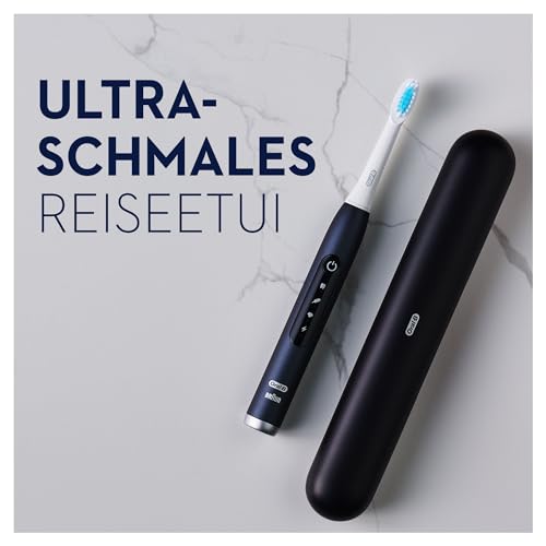 Oral-B Pulsonic Slim Luxe 4500 Elektrische Schallzahnbürste/Electric Toothbrush, 2 Aufsteckbürsten, 3 Putzmodi für Zahnpflege und gesundes Zahnfleisch, Reiseetui, Designed by Braun, matt schwarz – Bild 7