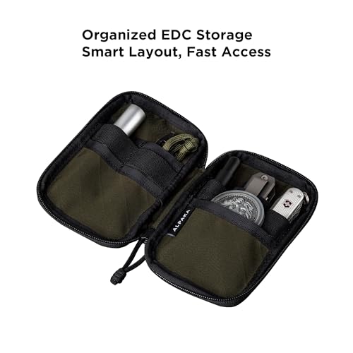 Image of ALPAKA HUB Pouch Pro EDC Tool Pouch Green Axogrid 300D | For Electronics, Cables with YKK Zipper, Daily Use and Travel，Weatherproof UV Resistant Fabric