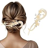Shimmeroo French Twist Hair Clip,Rhinestone Decor Banana Clips for Women Elegant French Barrette Hairpins Non-Slip Jaw Hair Claws Vintage Accessories for Women