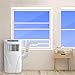 Produktbild HOOMEE Fensterabdichtung für Mobile Klimageräte, Zum Anbringen an Schiebefenster Vertikal/Horizontal, Fensterabdichtung Klimaanlage für Fensteröffnungen bis 92x25cm, Auf 4 Längen Zuschneidbar