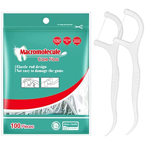 GeekerChip Fil Dentaire,100 Pcs Dental Floss,Fil Dentaire Sticks Jetable Oral Nettoyage Floss Fil Dentaire Flossers,Pour Les Soins Bucco-Dentaires,Le Nettoyage Des Dents Cover