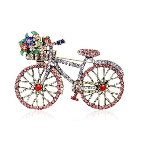 Image of BeeGift Brooch Pin for Women Bicycles Brooch with Created Crystal Rhinestones Brooches and Pins