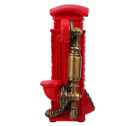 Cabina de teléfono roja clásica decorativa para residencias exclusivas