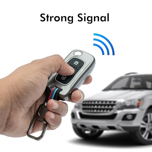 Image of SHOPOFLUX Metal Key Cover Compatible with Tata Tiago | Nexon | Altroz | Curvv | Safari | Storme | Zest | Bolt | Tigor | Punch | Hexa 3 Button Flip Key