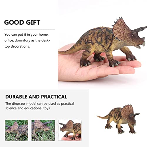Adocarn Home Decor Cognitive Vivid Figures Children Model Adorn Collection Imitation Action Science Triceratops Adornment Simulation Kids Decor Dinosaurs-Shaped Plastic Prop Figure Educational Toys #TOP7