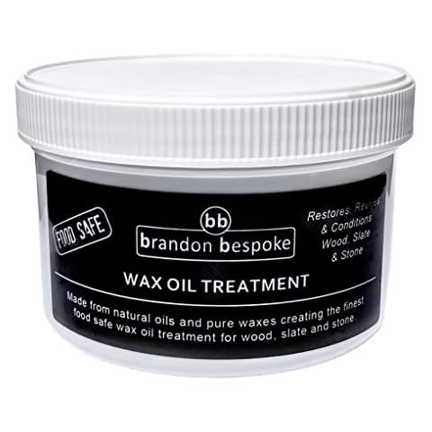 Wax Finishing Treatment (Food Safe) - Chopping Board Wax - 350ml - Wax Oil Treatment - Brandon Bespoke - for Wood Slate & Stone Cover