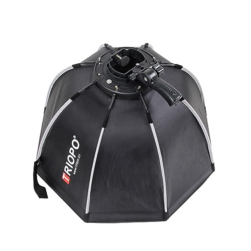 Triopo Softbox 21.6in/55cm Octagon Umbrella Photography Softbox for Godox V860II V860III V850II V850III TT600 TT685 TT685II YN560 III IV JY-680A, etc Flash Speedlite Speedlight Soft Boxes (KS2-55)