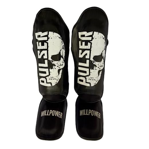 Par Caneleira PU Muay Thai Mma Kickboxing Pulser Thunder (Preto Caveira, M)