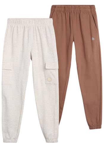 RBX Boys Sweatpants - 2 Pack Performance Fleece Basic Joggers, Athletic Track Pants for Boys with Elastic Waistband (8-16)